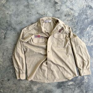 Walls Khaki Button-Up Shirt Jacket